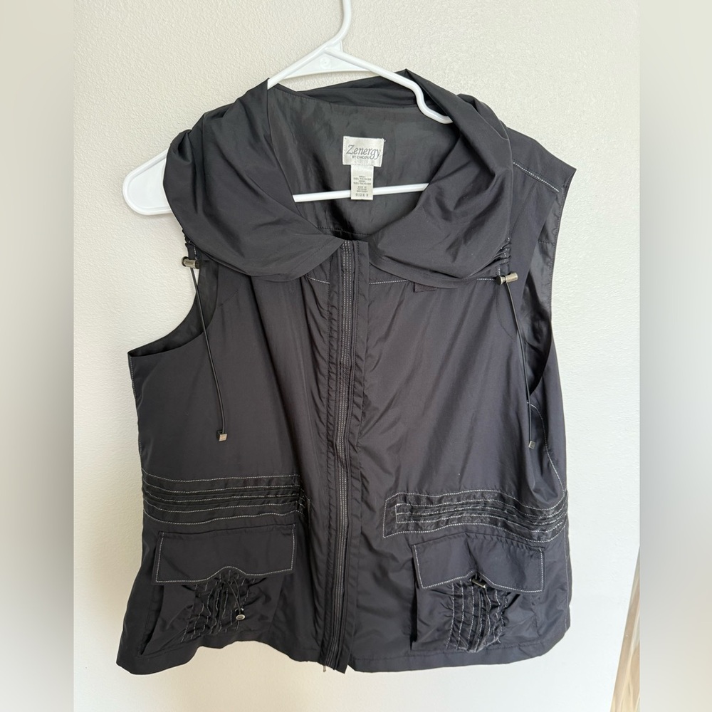 Chico's Black Sleeveless Vest Size 3